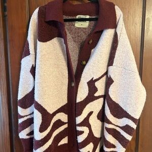 Damson Matdder | Free People |Patterned Cardigan Sweater